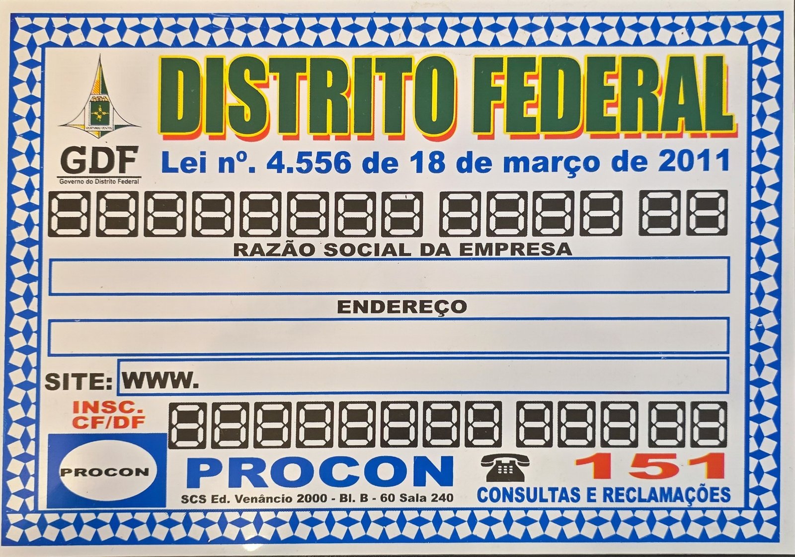 Identificação PROCON-DF